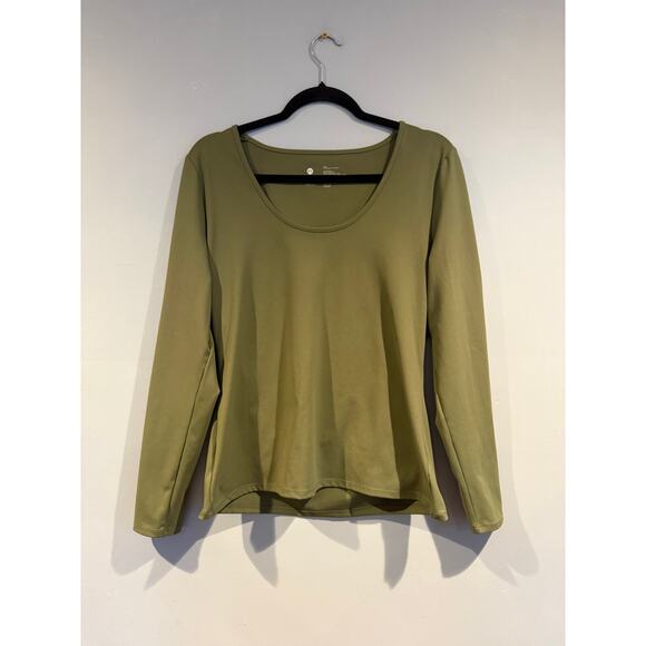 Joy Clean Boss Long Sleeve Top Olive Green Size L - Picture 1 of 3
